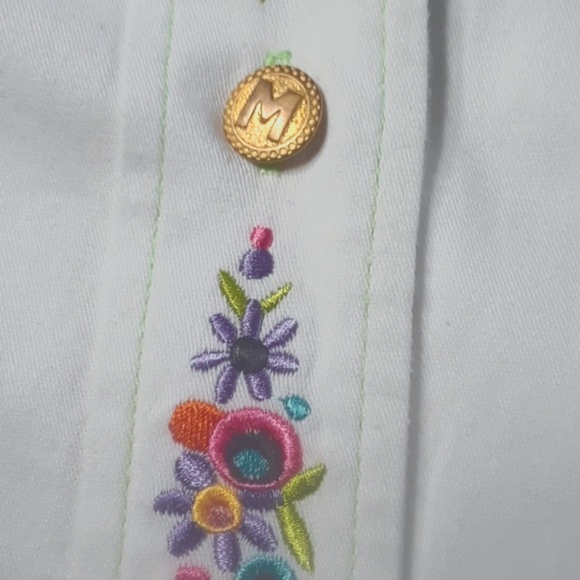 Bob Mackie embroidered white jeans jacket - Picture 8 of 8